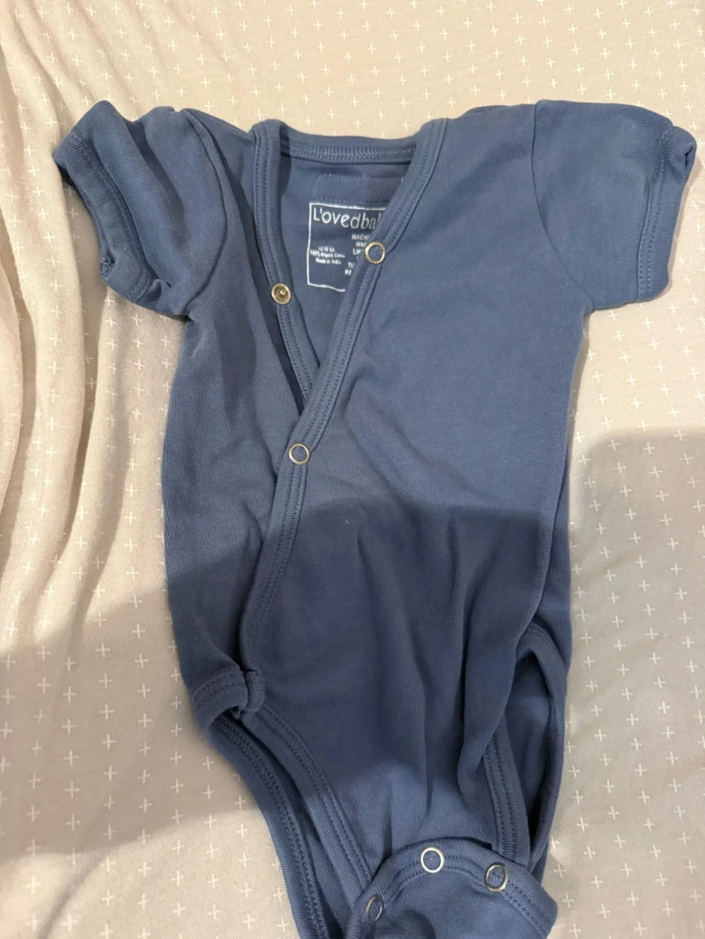 L'ovedbaby Navy Snap-Front Infant Bodysuit